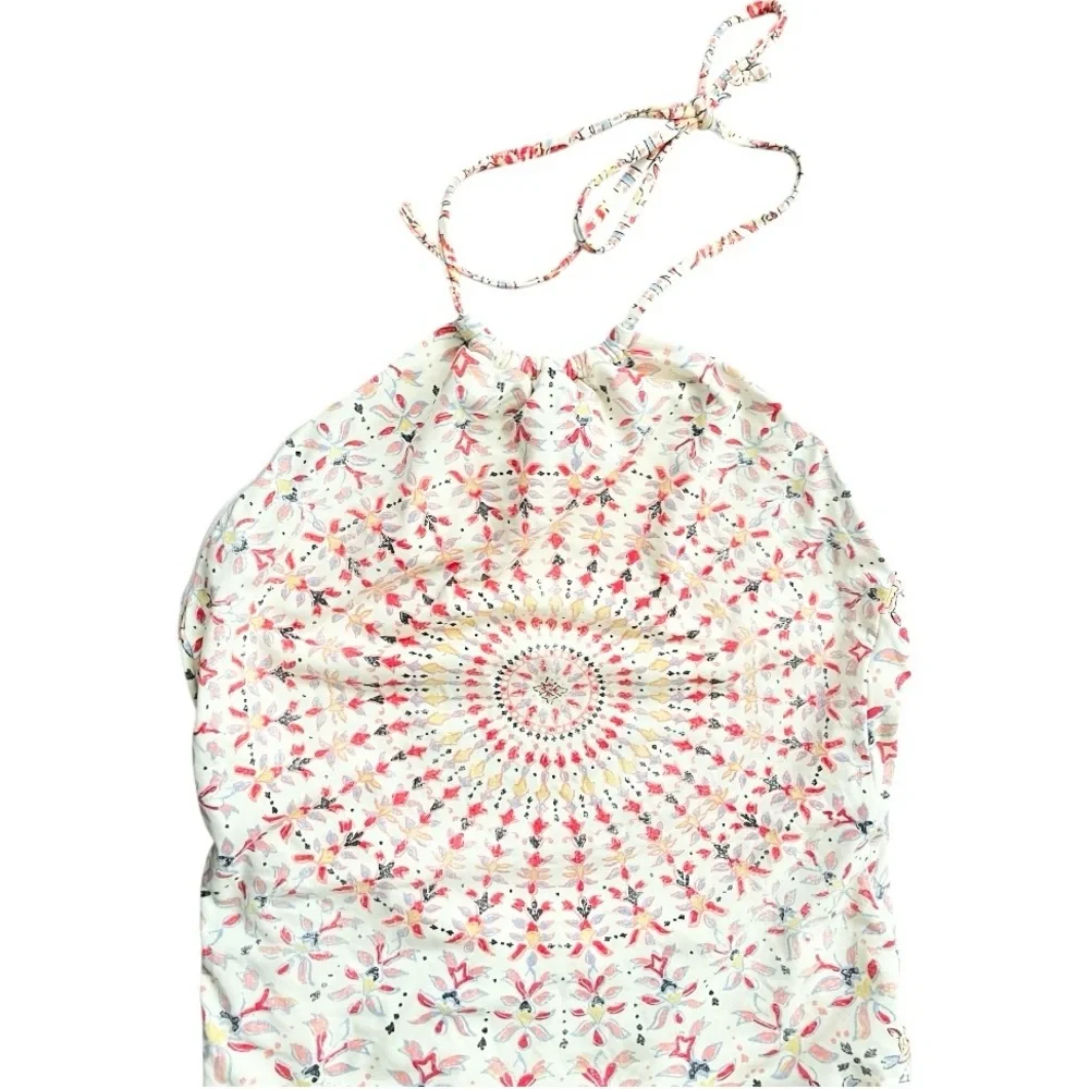 Billabong Paisley Paradise Halter Beach womens Large Boho Bathing Swim Vacation